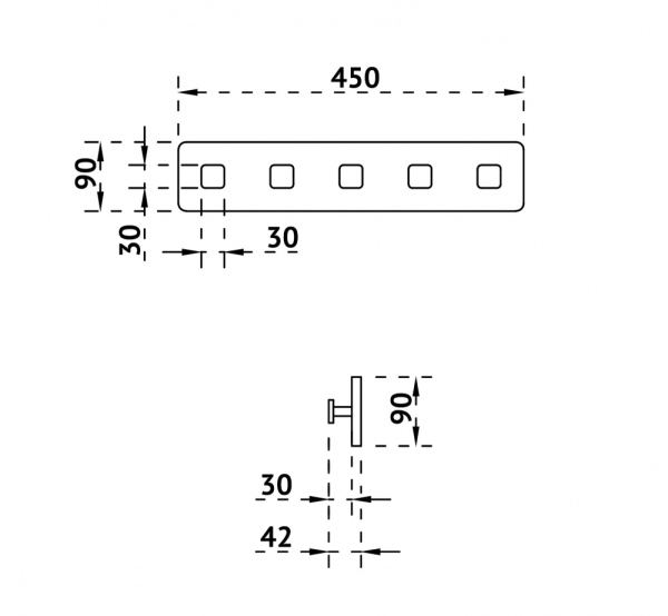 Вешалка ABBER Stein AS1650 белая матовая