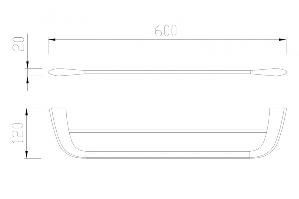 Полотенцедержатель двойной ABBER Nord AA1553B черный матовый