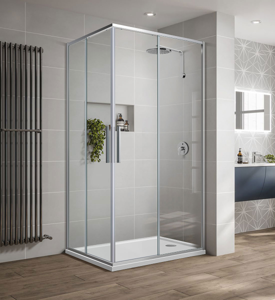 Душевой уголок Vincea Slim-U VSS-2SU8010CL, 1000*800, хром, стекло прозрачное