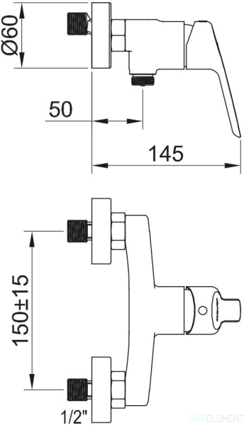 Смеситель Clever Panam Evo Elegance 60547 для душа