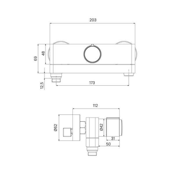 Смеситель IDDIS для ванны с управлением Push Control черный матовый Slide (SLIBLBTi02WA)