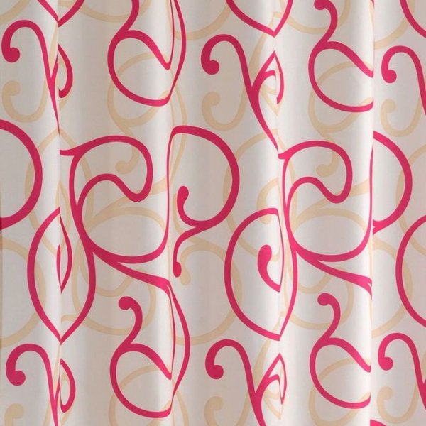 Штора для ванной Iddis Flower Lace Red