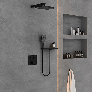 Душевой комплект Vincea VSFW-4211RMB встраиваемый, 2 режима, черный