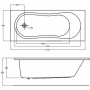 Ванна Cersanit прямоугольная NIKE 170x70 ультра белый