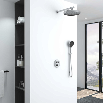 Душевой комплект Vincea Inspire VSFW-3I22MT2CH встраиваемый, термостатический, двухрежимный, хром Душевой комплект Vincea Inspire VSFW-3I22MT2CH встраиваемый, термостатический, двухрежимный, хром