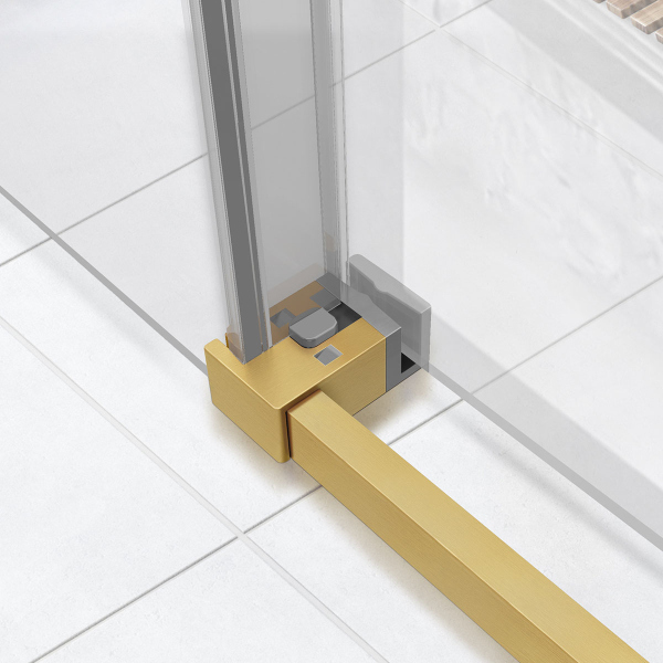 Душевой уголок Vincea Slim Soft VSR-1SS9012CLG, 1200*900, брашированное золото, стекло прозрачное