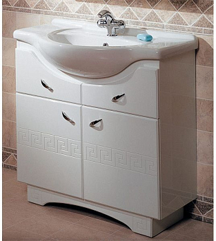 Тумба под раковину Акватон Аттика 85 цвет Белый 1A059001AT010