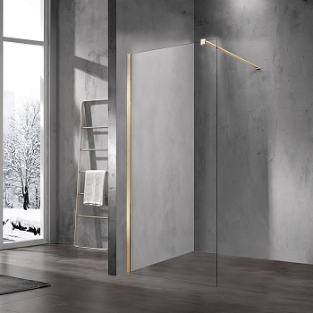Душевая перегородка Vincea Walk-In VSW-1H120CLG, 1200*2000, матовый золотой, стекло прозрачное Душевая перегородка Vincea Walk-In VSW-1H120CLG, 1200*2000, матовый золотой, стекло прозрачное