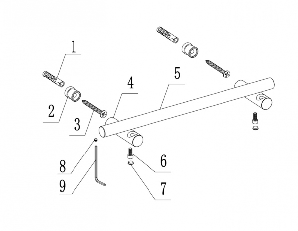 Полотенцедержатель ABBER Osten 316 AA1853BST сталь брашированная
