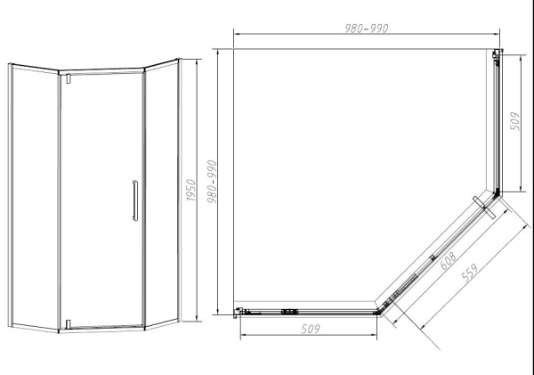 Душевой уголок Vincea Slim-N VSP-4SN100CLB, 1000*1000, черный, стекло прозрачное Душевой уголок Vincea Slim-N VSP-4SN100CLB, 1000*1000, черный, стекло прозрачное