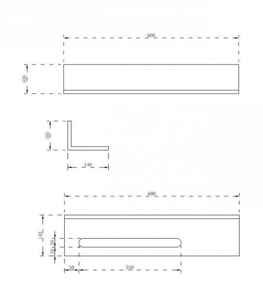 Полочка с полотенцедержателем для ванной комнаты ABBER Stein AS1655 белая матовая
