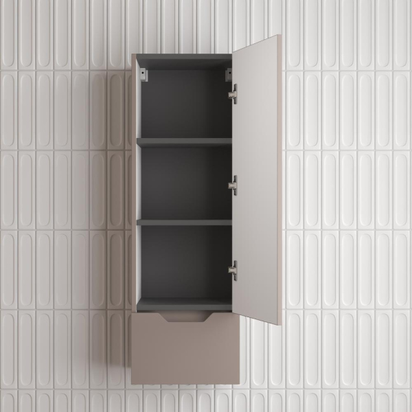 Пенал "Остин" 360 см подвесной 1 ящик тауп темный эмаль PLUS, ЛС-00002418