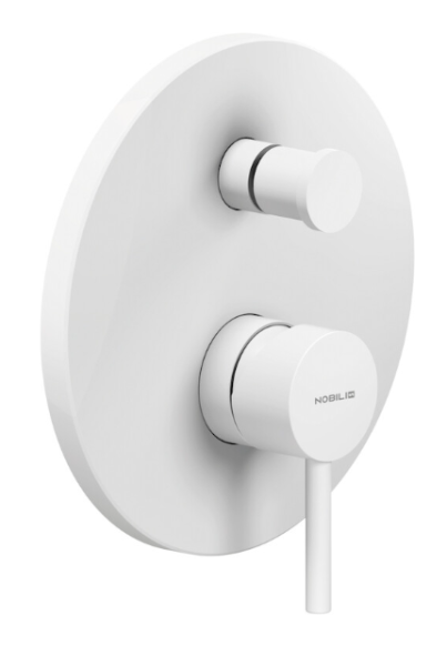 LV00100/EWM LIVE смеситель для ванны (внешняя часть) матовый белый