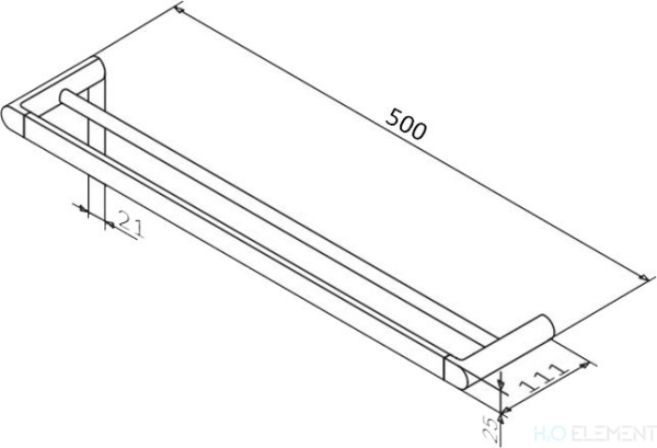 Полотенцедержатель AM.PM Inspire A50335400 двойной