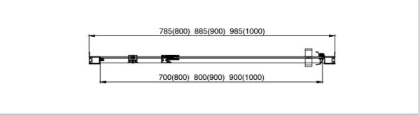 Душевая дверь Aquatek, распашная 1000x2000 профиль хром, стекло прозрачное, AQ ARI PI 10020CH
