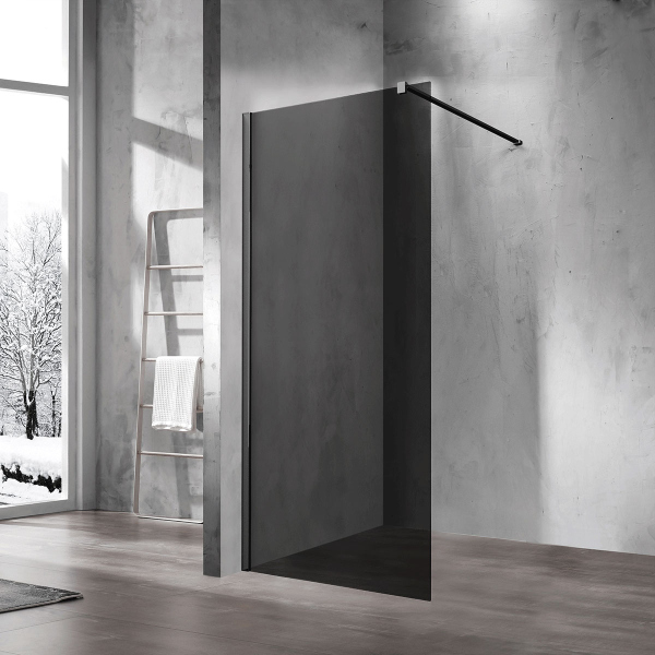 Душевая перегородка Vincea Walk-In VSW-1H110CGB, 1100*2000, черный, стекло тонированное Душевая перегородка Vincea Walk-In VSW-1H110CGB, 1100*2000, черный, стекло тонированное