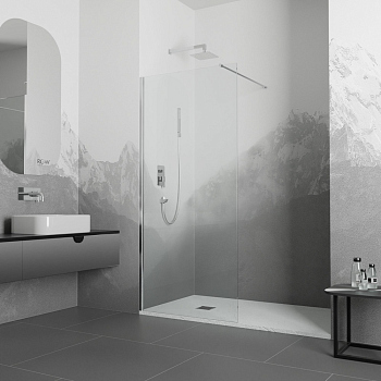 Перегородка для душа RGW WA-014, 351001009-11, Хром, 90*195