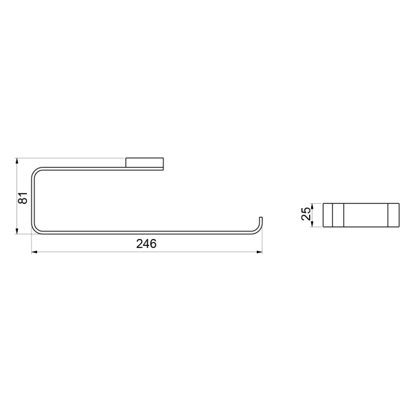 Полотенцедержатель Timo Selene черный (14057/03)