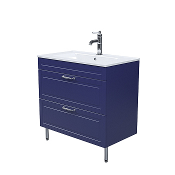 Тумба с раковиной IDDIS, напольная, 80 см, синий, Oxford (OXF80N0i95K)