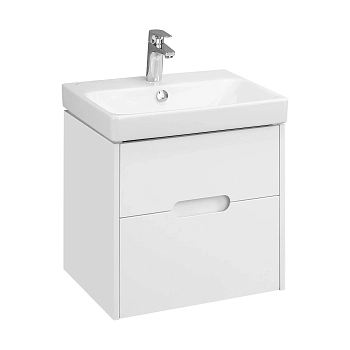 Тумба с раковиной Акватон Оливия 55 1A2542K0OL010 белый матовый