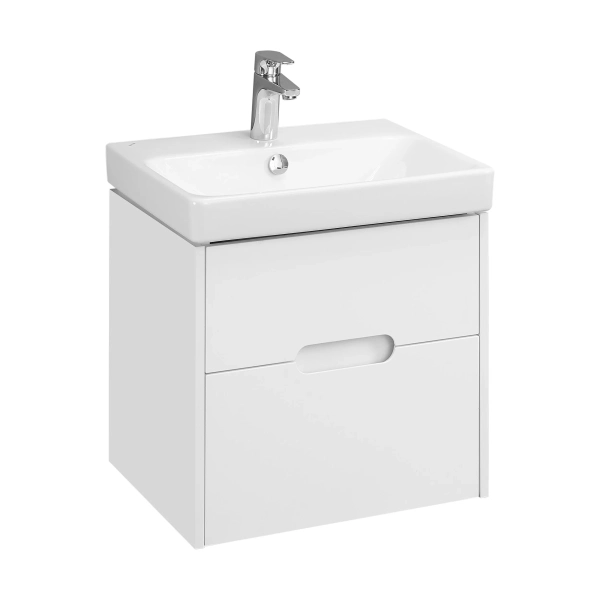 Тумба с раковиной Акватон Оливия 55 1A2542K0OL010 белый матовый