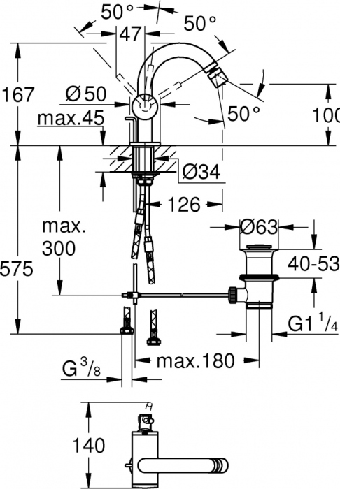 Смеситель Grohe Atrio New 32108DC3 для биде