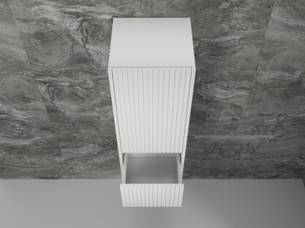 Пенал Style Line «Стокгольм» 360 см подвесной 2 ящика белый рифленый софт, ЛС-00002316