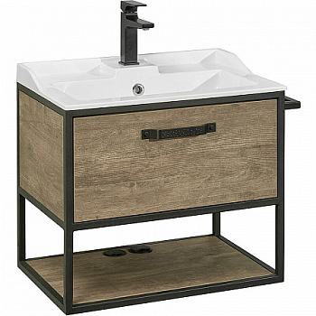 Тумба с раковиной Акватон Лофт Фабрик 65 1A2423K0LTDY0 дуб кантри