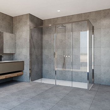 Душевой уголок Vincea Garda VSR-1G21019CL, 1900*1000, хром, стекло прозрачное