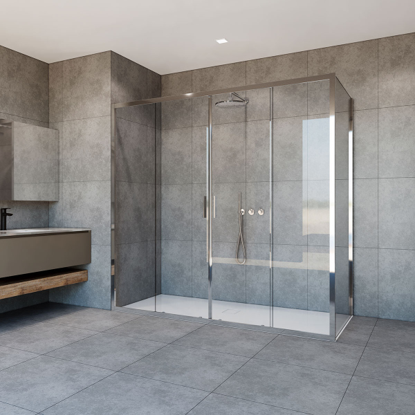 Душевой уголок Vincea Garda VSR-1G21019CL, 1900*1000, хром, стекло прозрачное