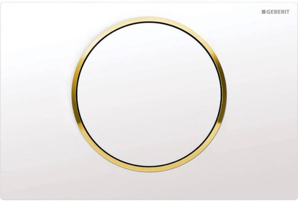 Кнопка смыва Geberit Sigma 10 115.758.KK.5 белый / золото