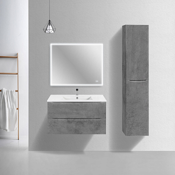 Тумба без раковины Vincea Mia Slim 900 подвесная, Beton, VMC-2MC900S1BT