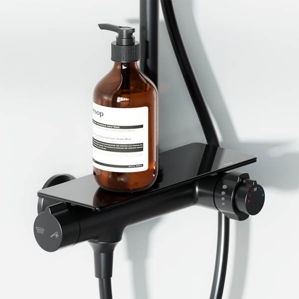 Душевая система с душевым термостатическим смесителем-полкой Damixa Jupiter, 977750300