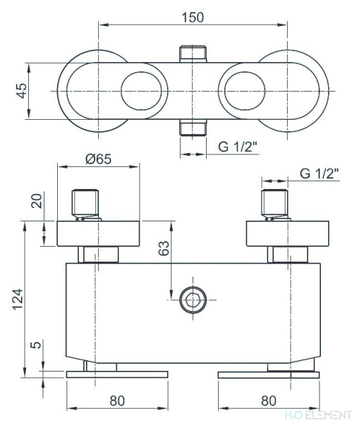 Смеситель Cezares Butterfly DM 04 для душа