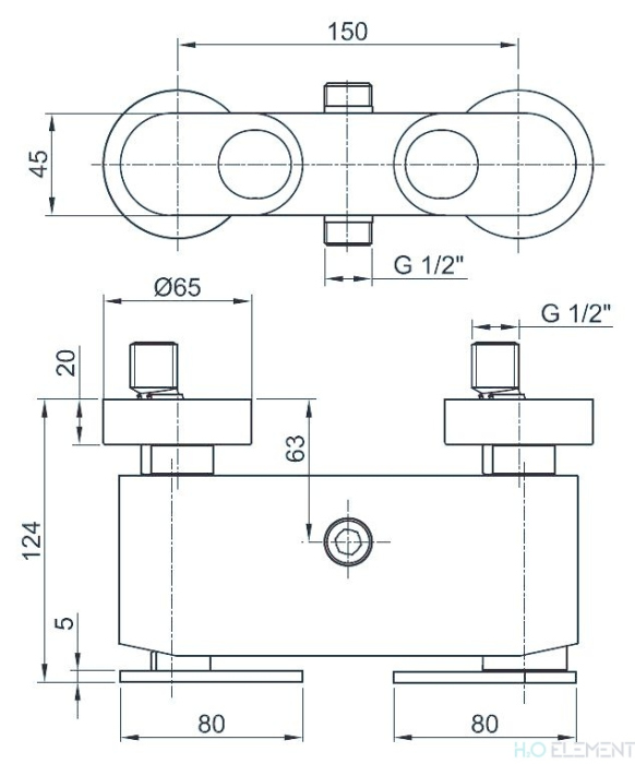 Смеситель Cezares Butterfly DM 04 для душа