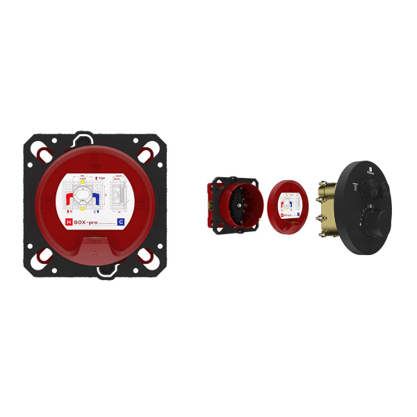 Встраиваемый смеситель для душа Vincea VSCV-322T-MMB двухфункциональный, термостатический, черный