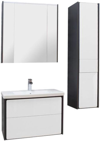 Тумба с раковиной Roca Ronda 70 белый глянец, антрацит