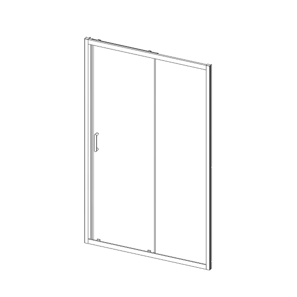 Душевая дверь Vincea Alpha VDS-3AL110CLB, 1100, черный, стекло прозрачное