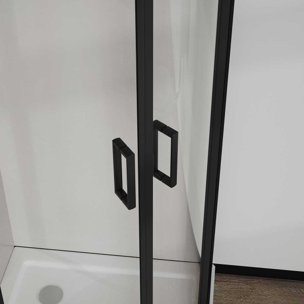 Душевой уголок Vincea City VSQ-5CT900CLB, 900*900, черный матовый, стекло прозрачное Душевой уголок Vincea City VSQ-5CT900CLB, 900*900, черный матовый, стекло прозрачное