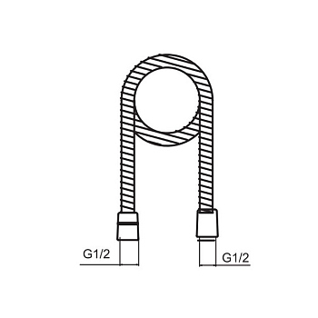 Шланг Душевой 1,5м (хром) Caprigo, 99-515-crm