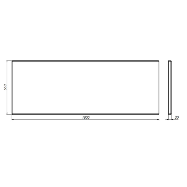 Декоративная фронтальная панель для ванны 150х70 см Damixa Willow, WILL-150-070W-P