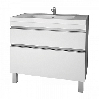 Тумба Dreja.eco Grace Pus 90, белый лак, 2 ящика