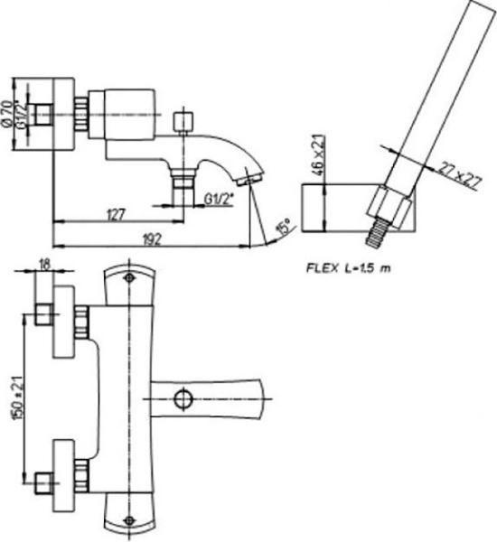 Термостат Paini Lady 89PW105TH для ванны с душем