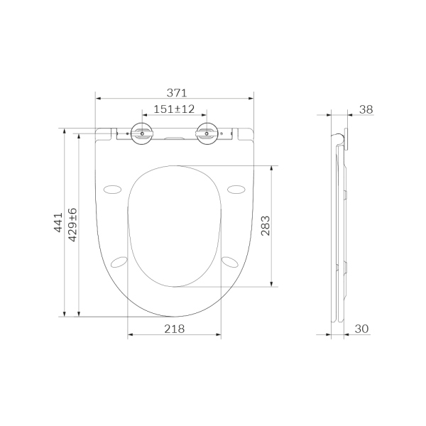 Сиденье для унитаза быстросъемное с микролифт AM.PM Awe, C117853WH