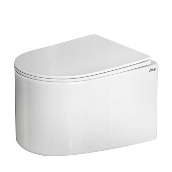 Унитаз ABBER Bequem AC1129 подвесной белый, безободковый, смыв торнадо
