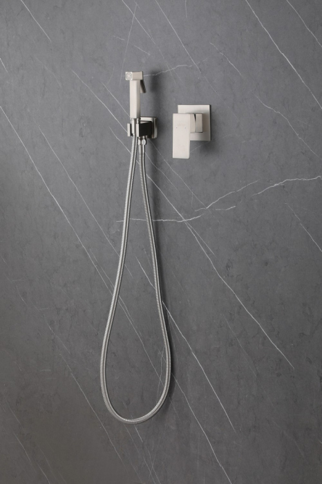 Смеситель ABBER Daheim AF8225SP с гигиеническим душем, сатин