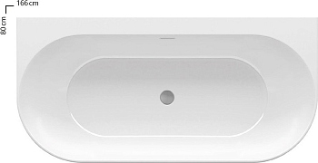 Ванна FREEDOM W 1660х800 белая отдельностоящая, пристенная Ванна FREEDOM W 1660х800 белая отдельностоящая, пристенная
