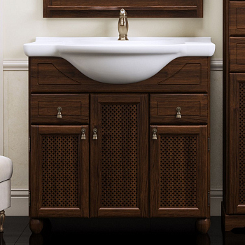 Тумба с раковиной Opadiris Тибет 70 с декоративной решеткой, нагал (Дрея 75)