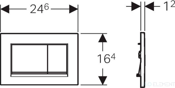 Кнопка смыва Geberit Sigma 30 115.883.KL.1 белый / хром матовый