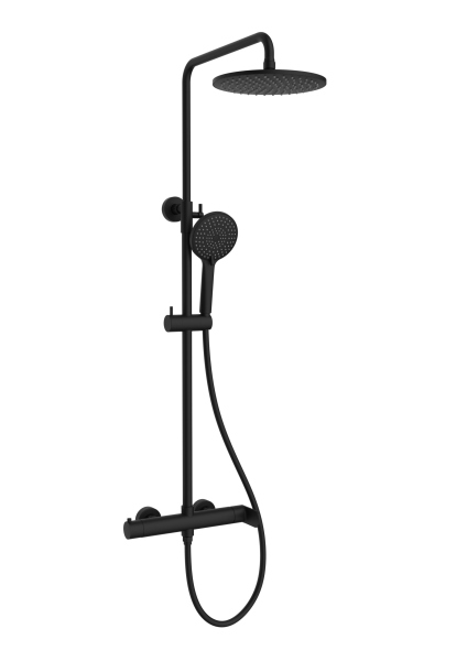 Душевая стойка Vincea Rondo VSFS-1R0MB без излива, черный матовый